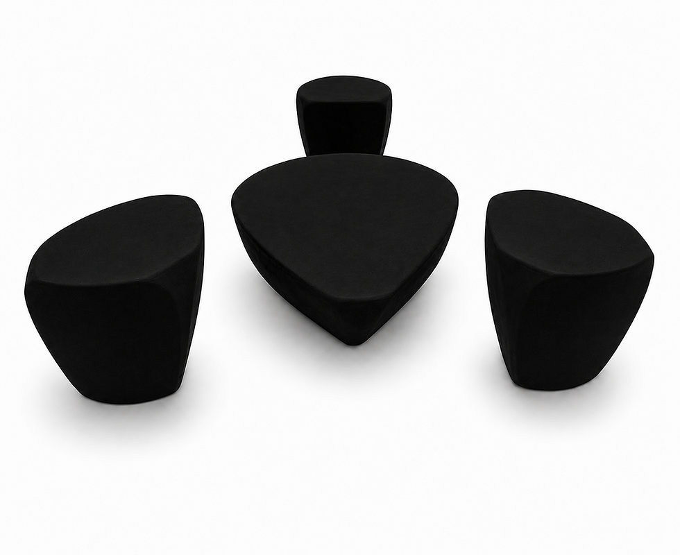 Miniatura: Conjunto Mesa Zora baja c/3 bancos