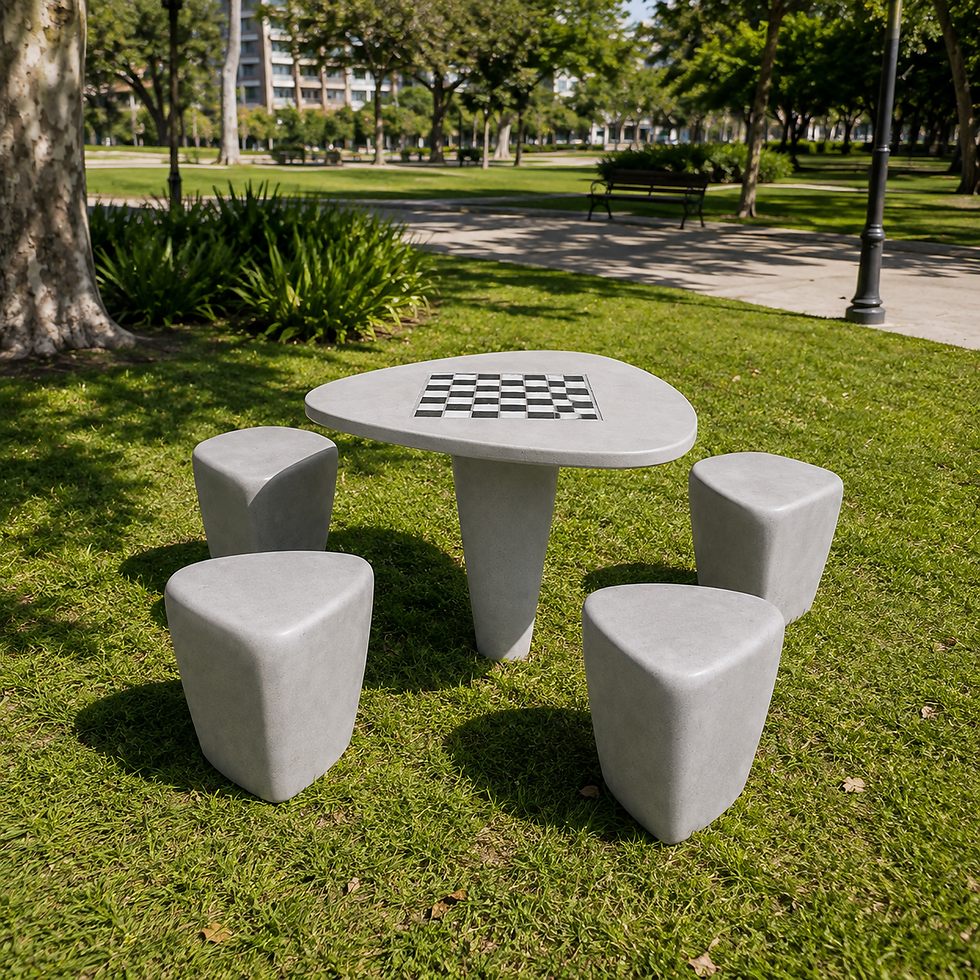 Miniatura: Conjunto Mesa Zora alta c/4 bancos