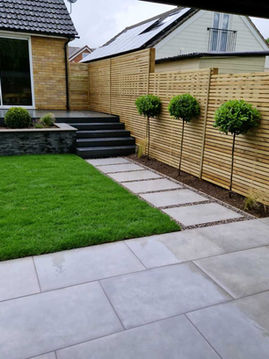 Paved garden and walk-way