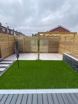 New fencing and wall features garden