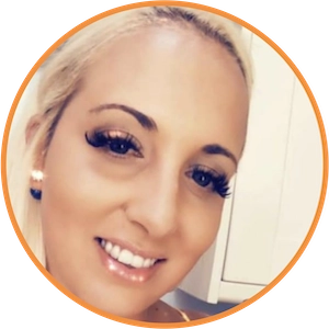 Close-up shot of a lady