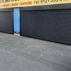 Black roller shutters