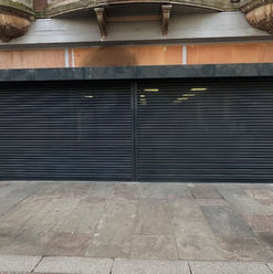 Black roller shutters
