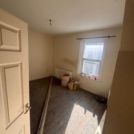 Room being plastered