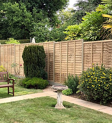 Lap panels using Durapost Olive grey and composite gravelboards