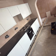 New kitchen being installed