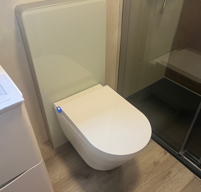 Modern white toilet