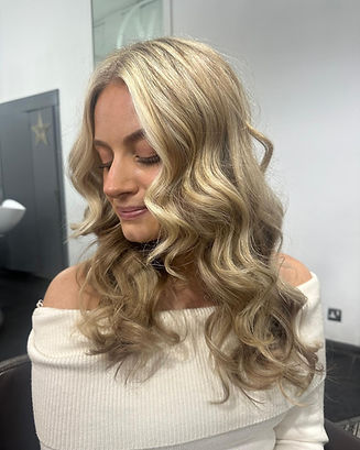 Long blonde hair