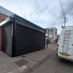 Black roller shutters