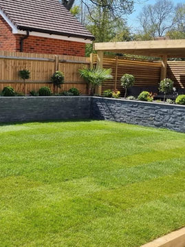 Full garden laid grass