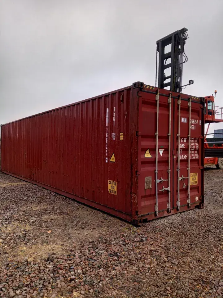 Red storage container