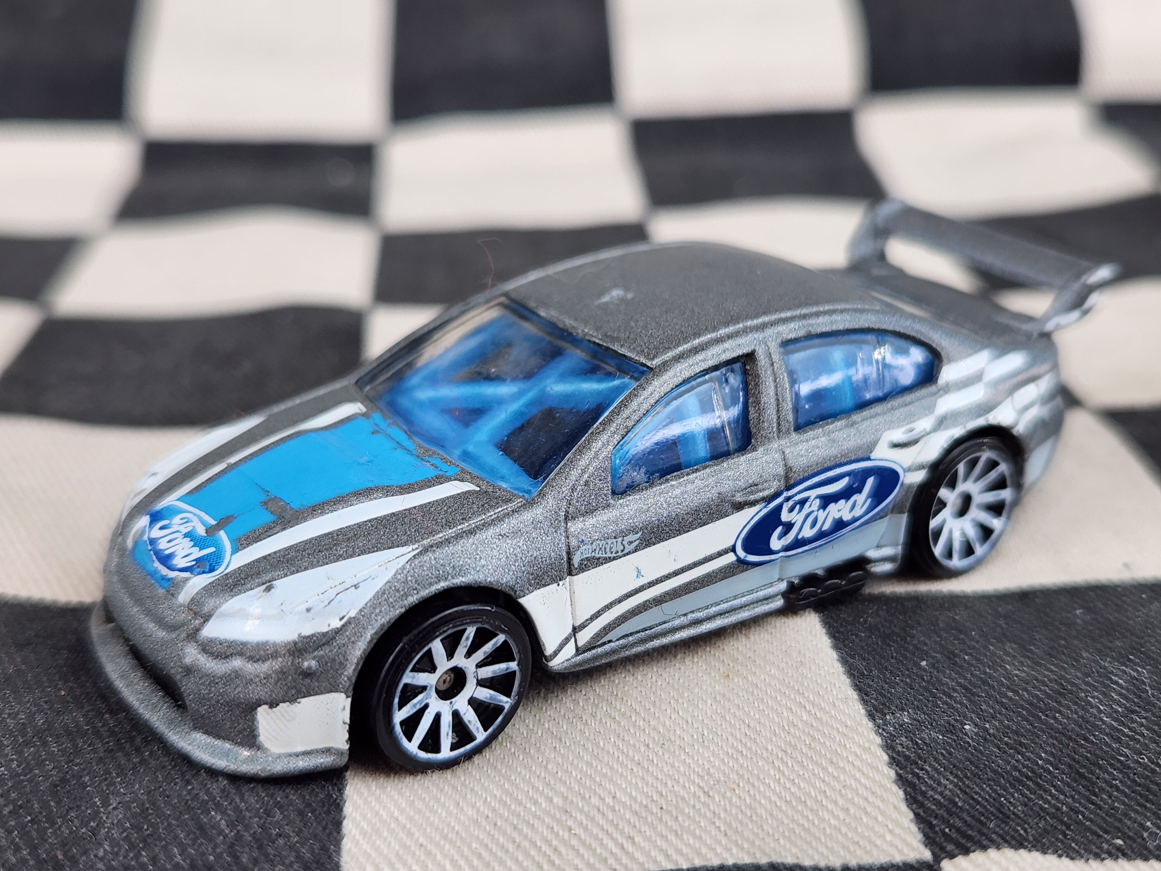 Loose Hot Wheels Ford FG Falcon Race Car Silver Grey