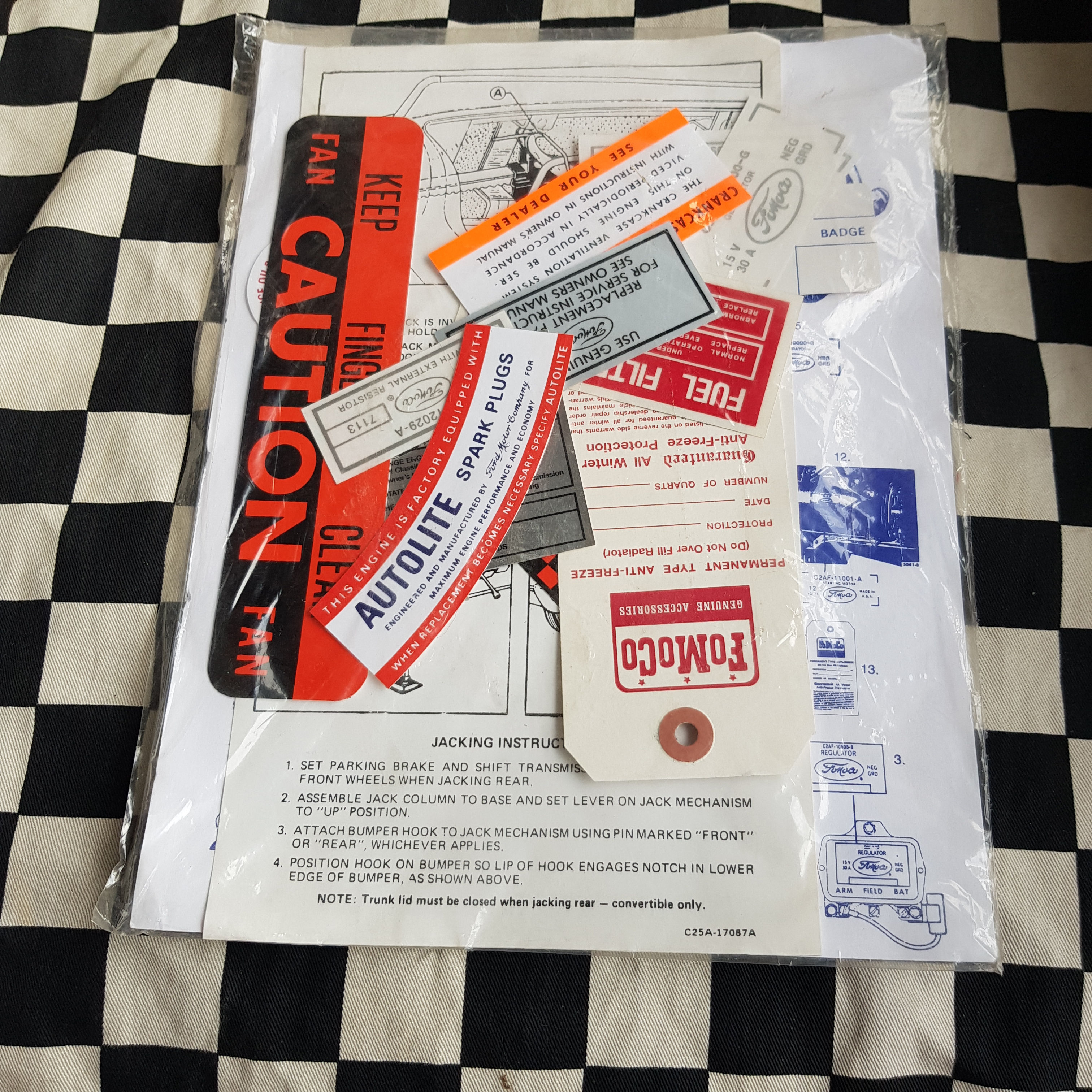 1962 Ford Thunderbird 390FE Decal Kit