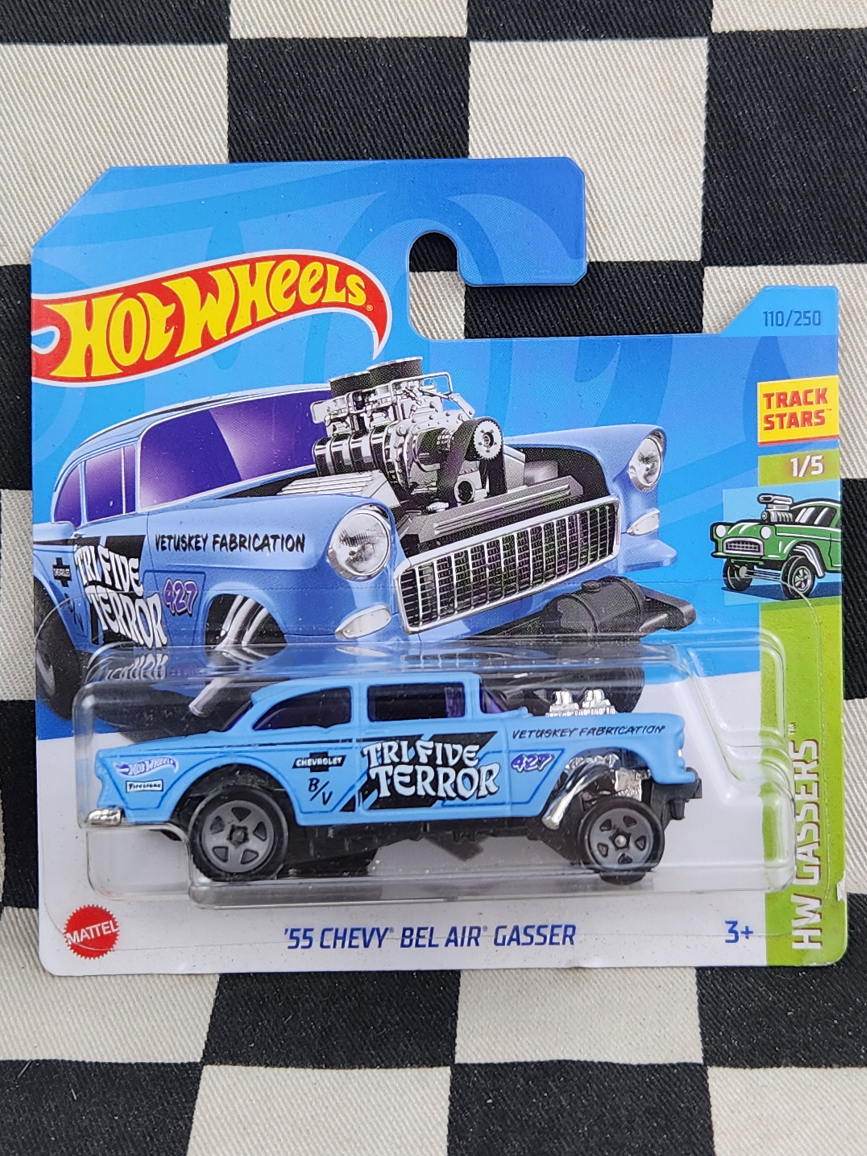 Hot Wheels 2023 Gassers 55 Chevy Bel Air Gasser Blue SC