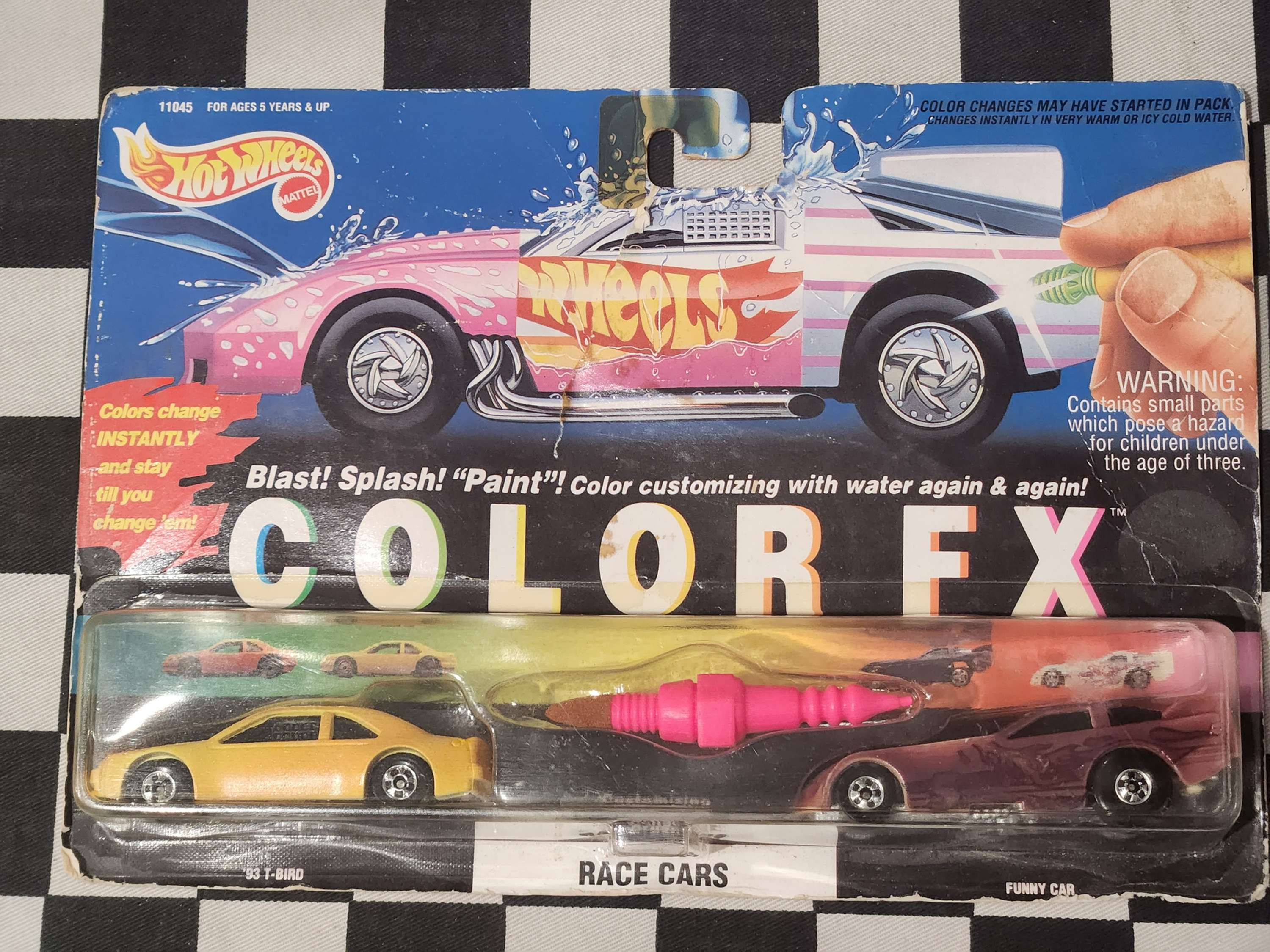 Hot Wheels 1993 Colour FX Race Cars Twin Pack 93 TBird /Funnycar
