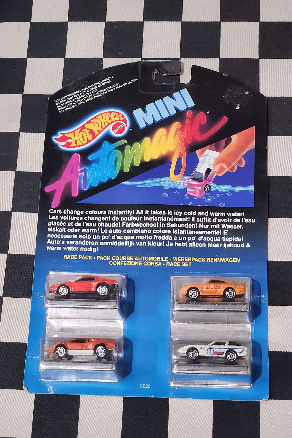 Vintage 1988 Hot Wheels Mini Automagic Race Set Ferrari Lambo Porsche Corvette