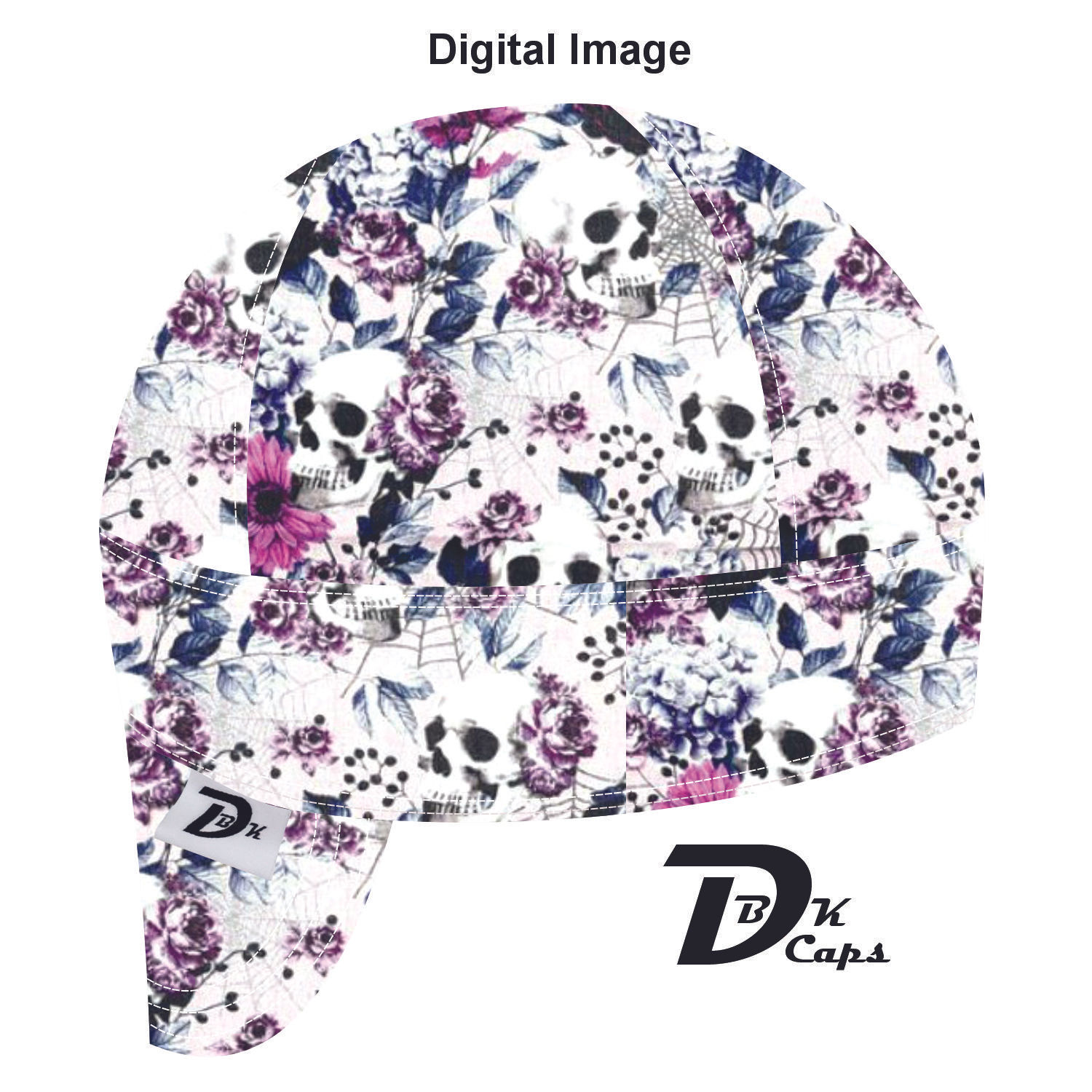 Pink Skull Fall Floral Welding Cap