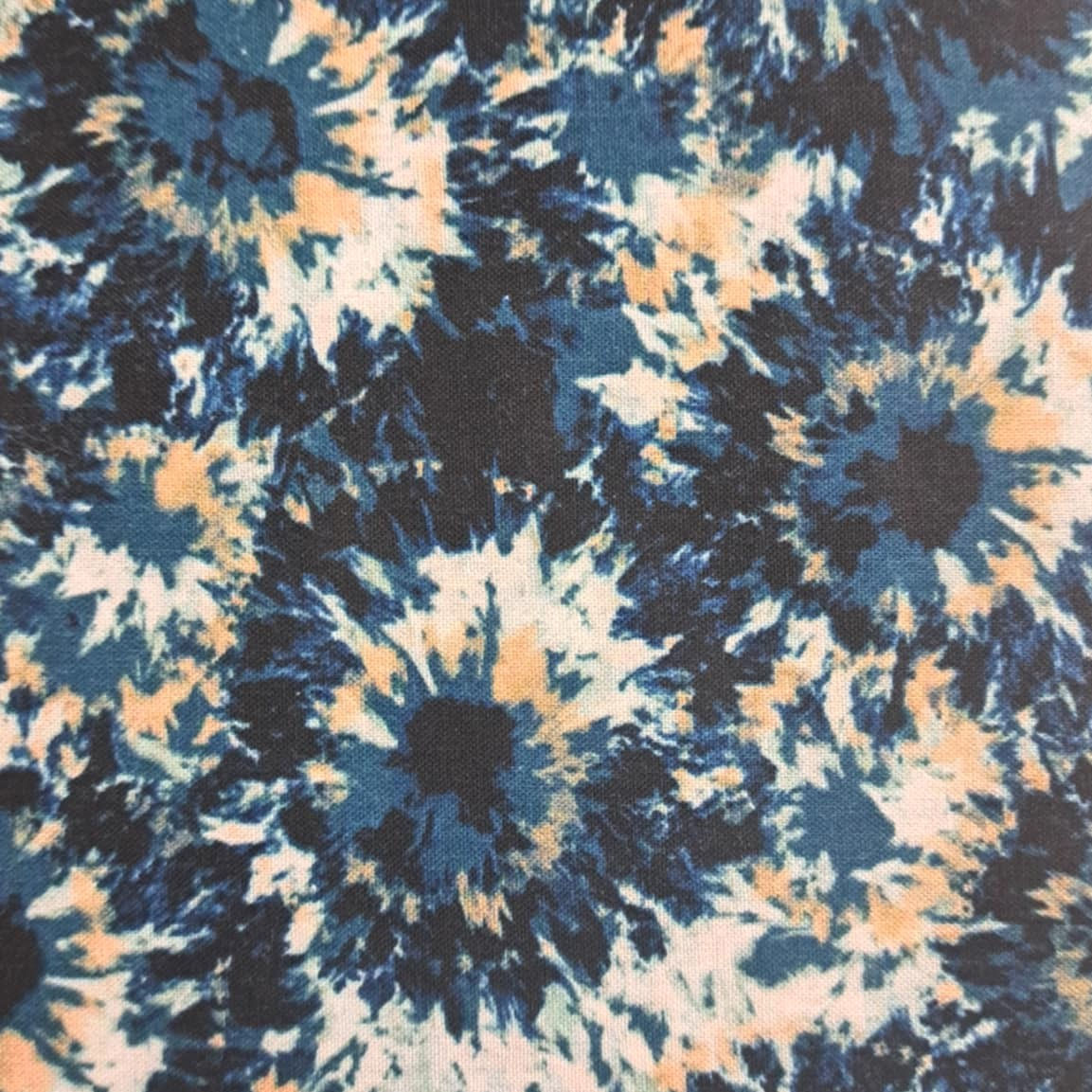 Blue Tie Dye Fabric