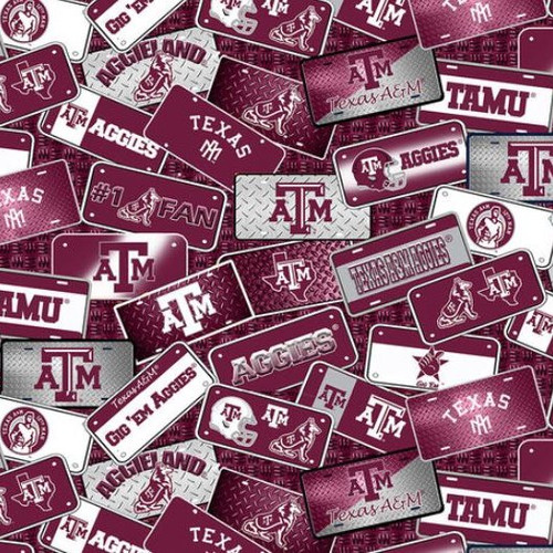 Maroon Texas A&M Number Plates Skull Cap DBK Welding Caps