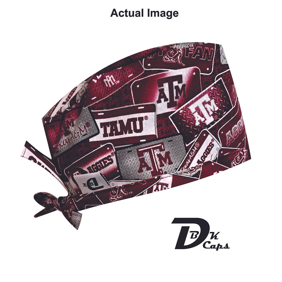 Thumbnail: Maroon TX A&M Number Plate Skull-Cap
