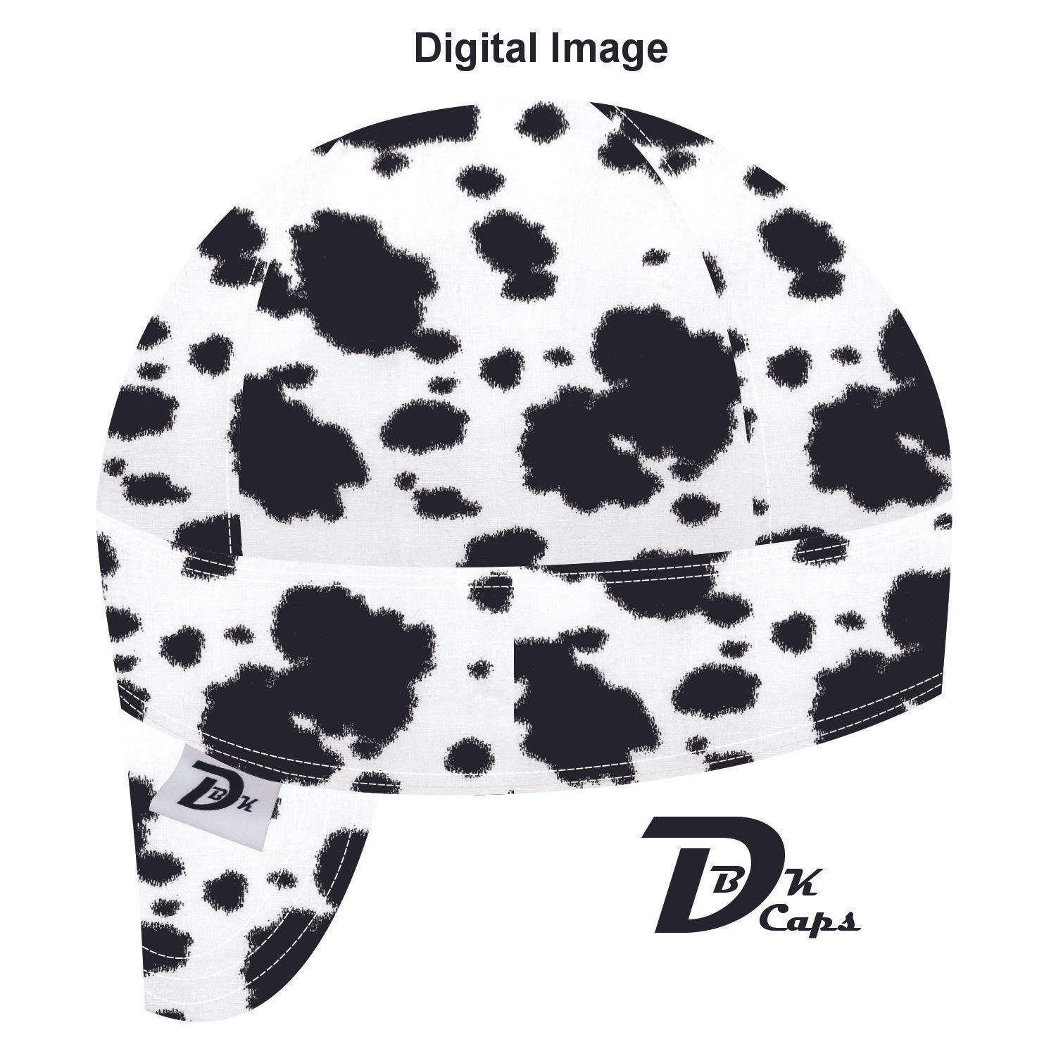White Cow Blob Welding Cap