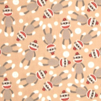 Brown Sock Monkey Fabric