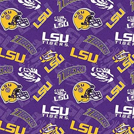Purple LSU Helmet Fabric