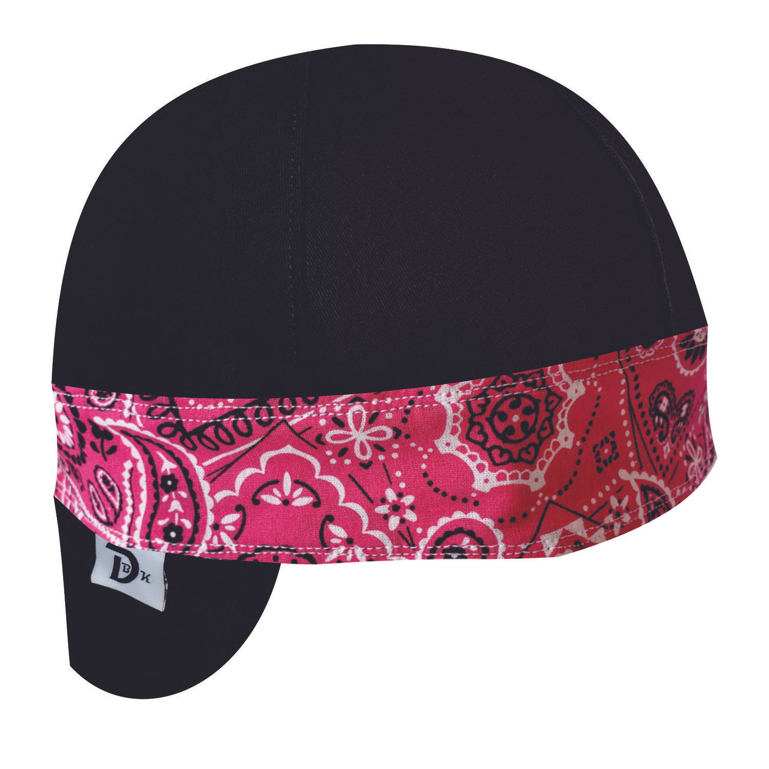 Black Solid Pink Bandana (Solid) Welding Cap