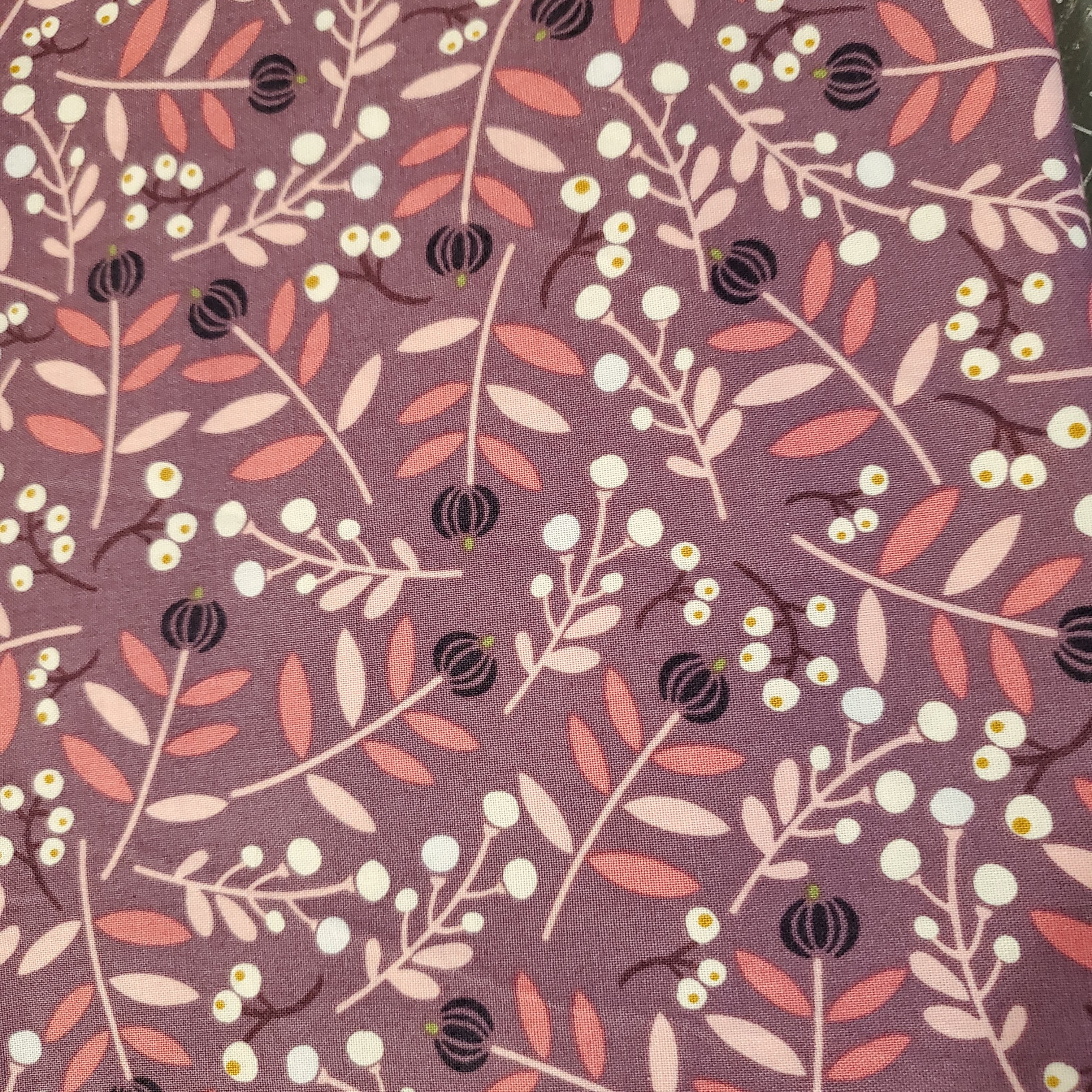 Purple Fern Flower Fabric