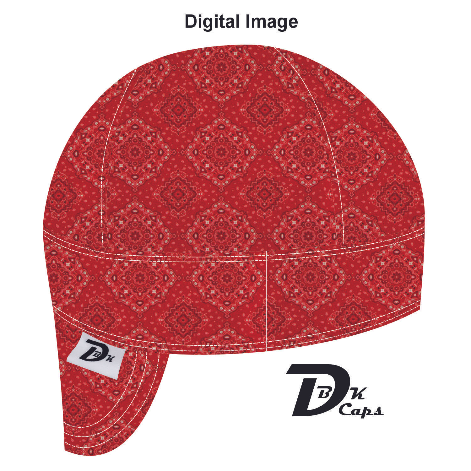 Red Bandana Square Welding Cap