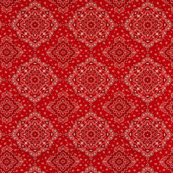 Thumbnail: White Solid Red Bandana (Square) Band Welding Cap