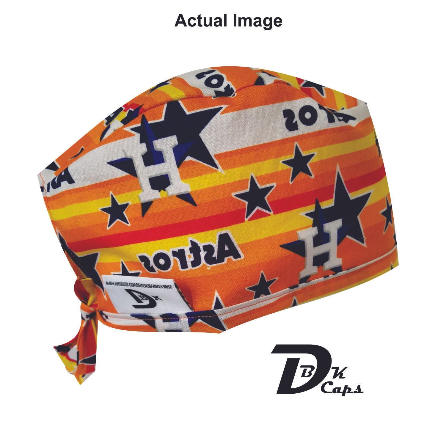 Orange Houston Astro Logo Skull-Cap