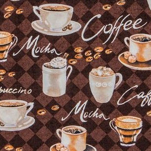 Brown Coffee Cup Fabric