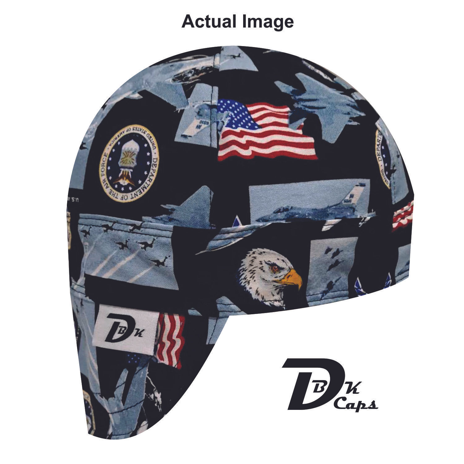 Black Air Force Welding Cap