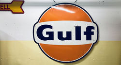 Gulf Werbeschild USA 1960