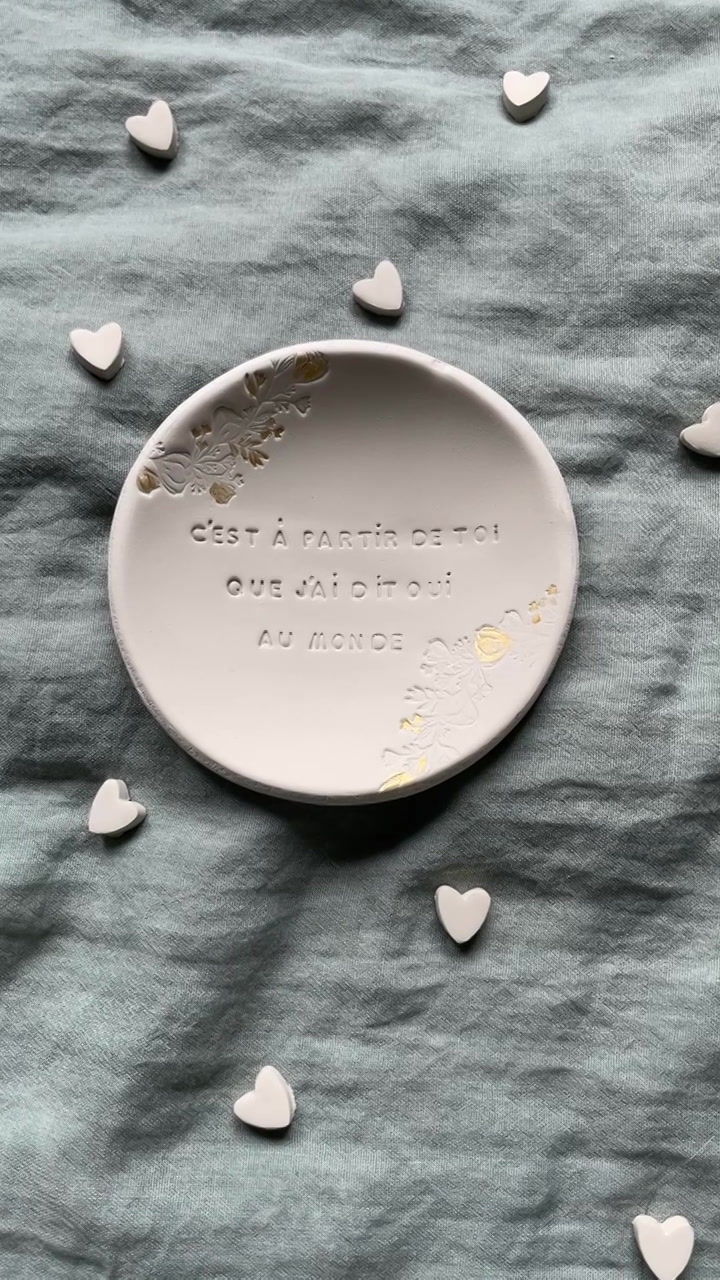 Miniature : Coupelle à bijoux "Mots d'amour"