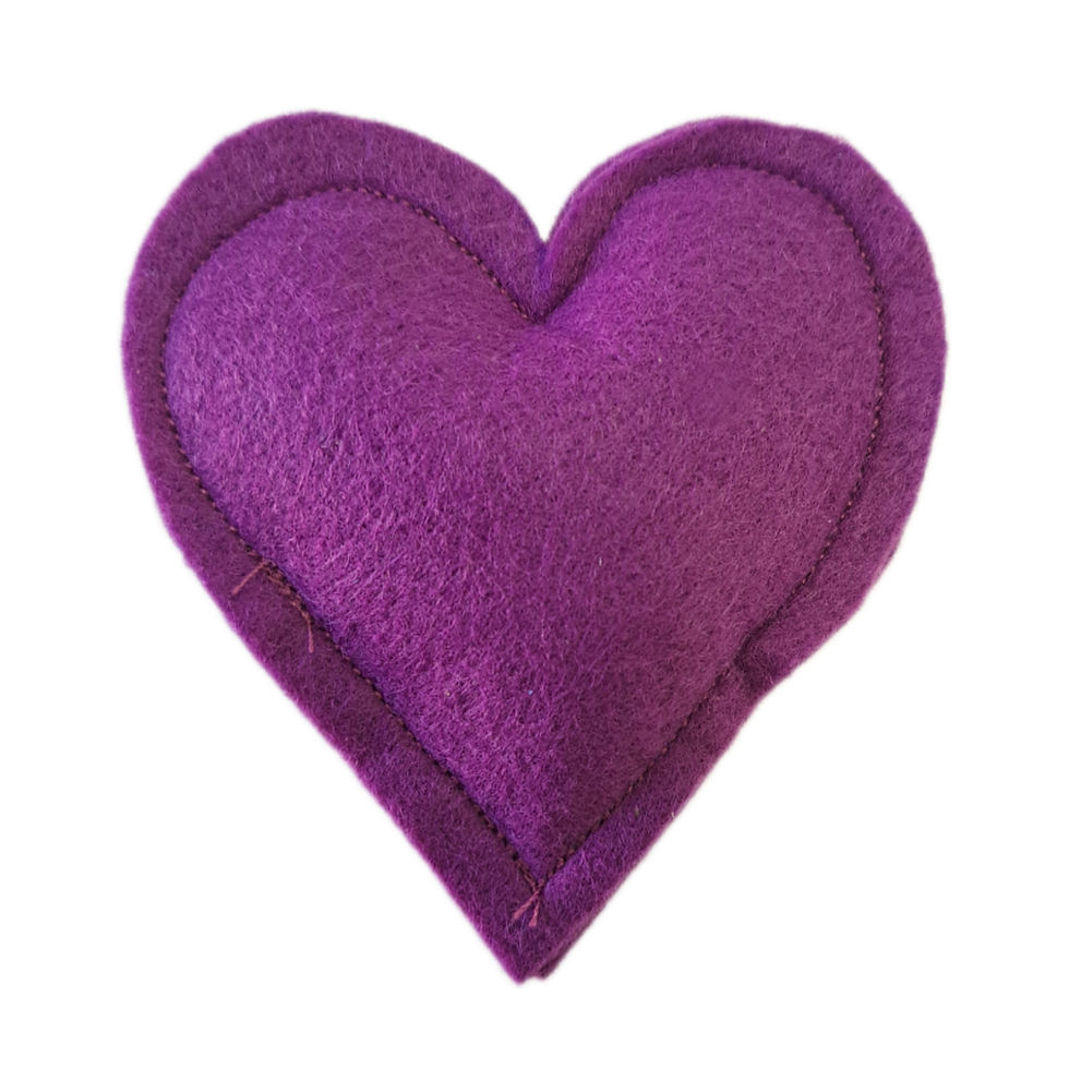 Miniature : Cœur en feutrine violet "LES MATOULONNAIS"