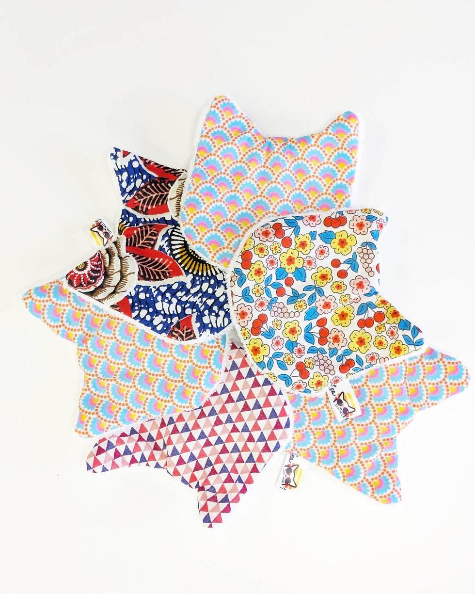 Miniature : Lingettes réutilisables tête de chat