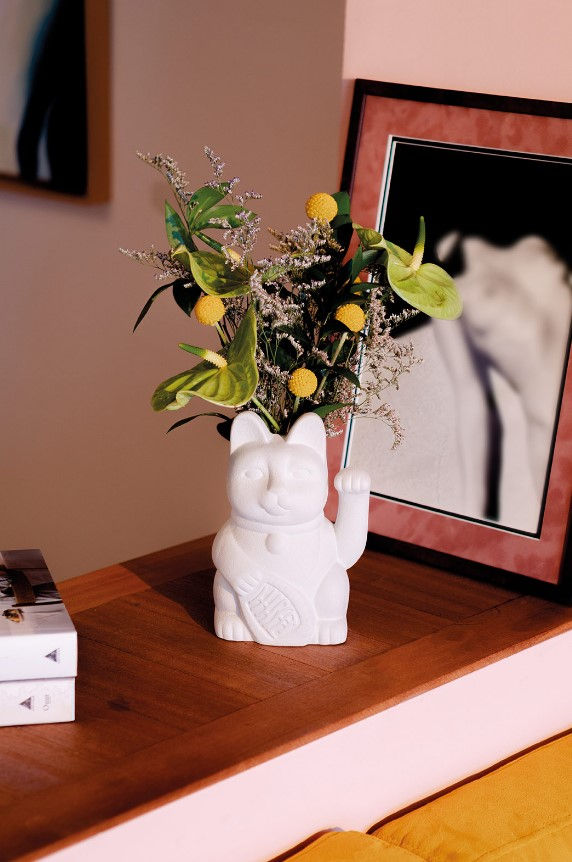 Miniature : Vase Maneki Neko Blanc