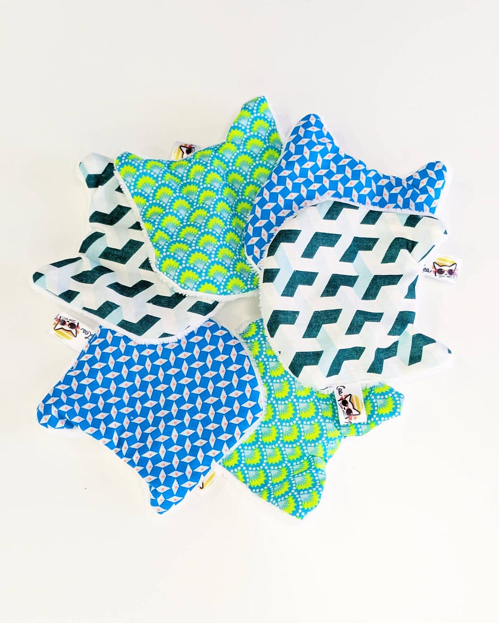 Miniature : Lingettes réutilisables tête de chat