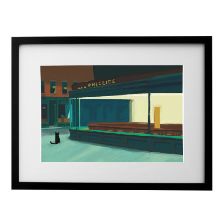 Miniature : Affiche EDWARD HOPPER NIGHT CAT