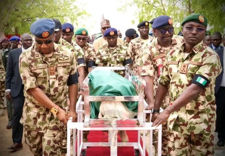 Final Salute: Brig. Gen. Braimah, Others Buried With Full Military Honours in Maiduguri