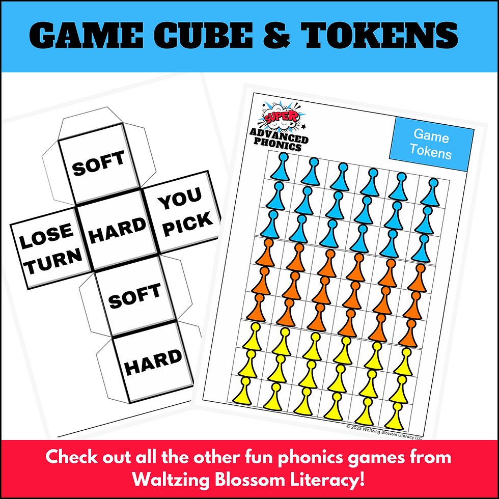 Thumbnail: Super Advanced Phonics Hard & Soft C & G Phonics Board Game