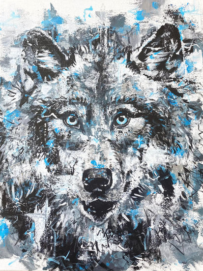 Old Grey, Grey Wolf, Grey Wolf Art, Wolf, Wildlife Art
