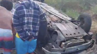 Capotamento de veículo deixa feridos na BA 120 entre Santa Terezinha a Castro Alves