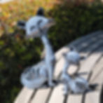 Cute Metal Garden Cats Home Patio and Garden Decorative Accent