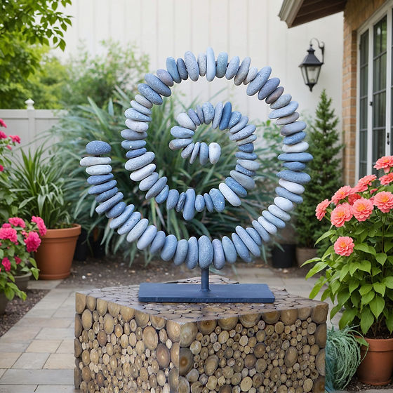 スタンピンアップ　スタンプ&ダイの3セット　【ROOTET IN NATURE】 Java Spiral Handmade River Stone Garden Stand | Awesome Stones