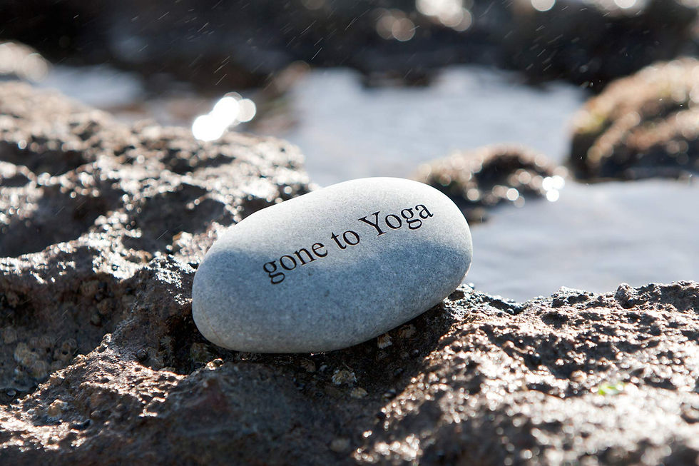 Thumbnail: Garden Age Supply Awesomestones Gone to Yoga Natural Engraved Stone Health Yoga