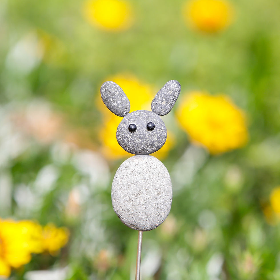 Thumbnail: Cute Bunny Garden Stake - Rabbit Stake - Pot Stake - Flower Bed Stakes - Garden Decor - Outdoor Decor - Home Decor