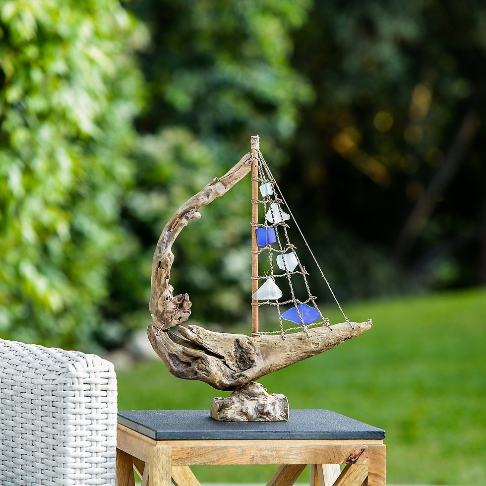 Thumbnail: Wooden Boat Decoration - Home Decor and Home Accents